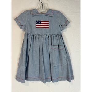 Vintage Cottontail Originals Dress 3T America Fourth of July Red White Blue